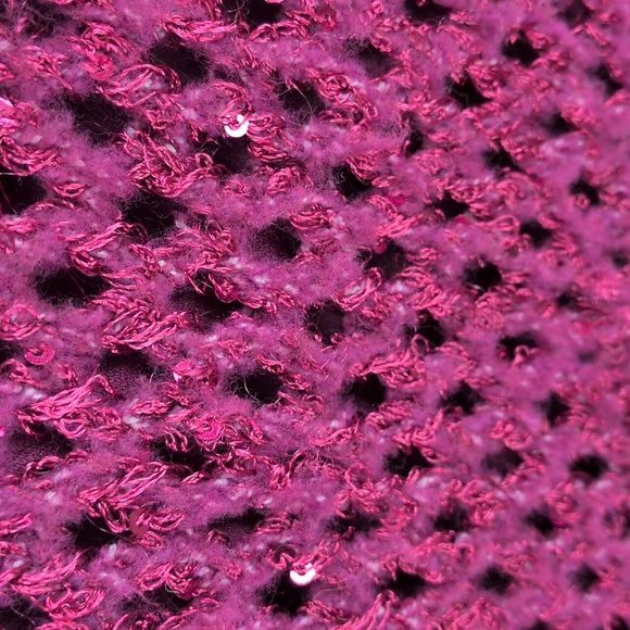 Jessica Simpson Mukami Open Stitch Pullover Magenta Purple - Picture 3 of 16